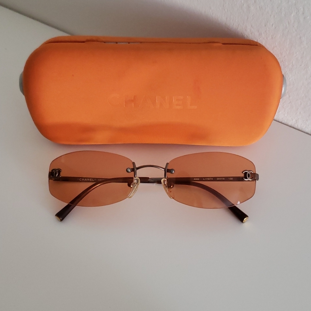Vintage orange Chanel sunglasses
